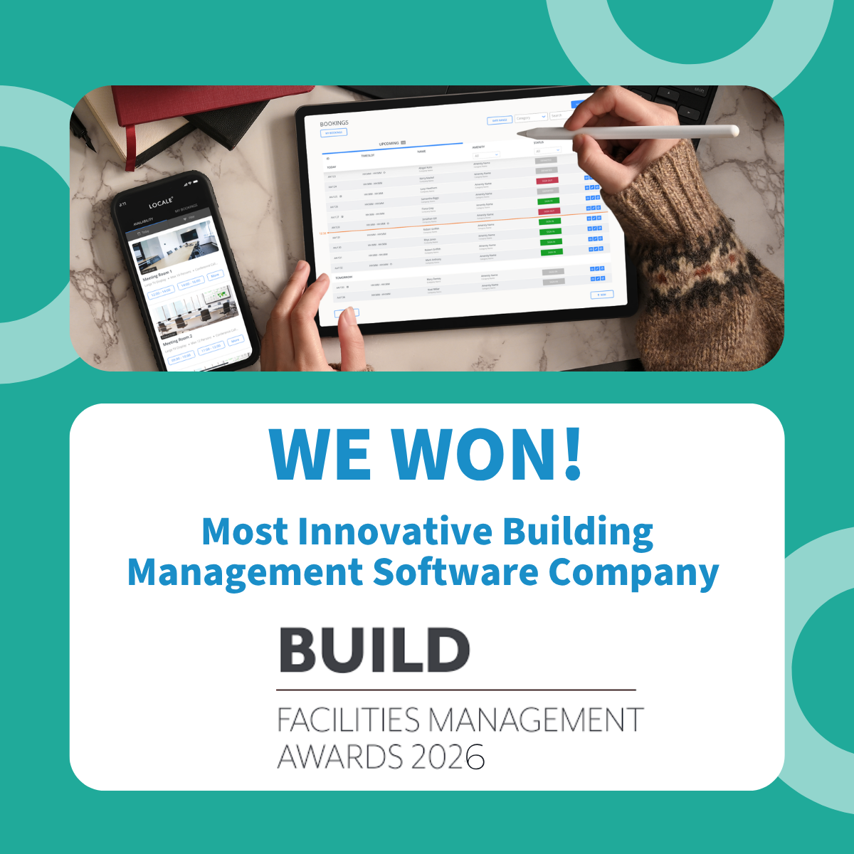 Locale wins BUILD Facilities Management Award 2026 for innovation